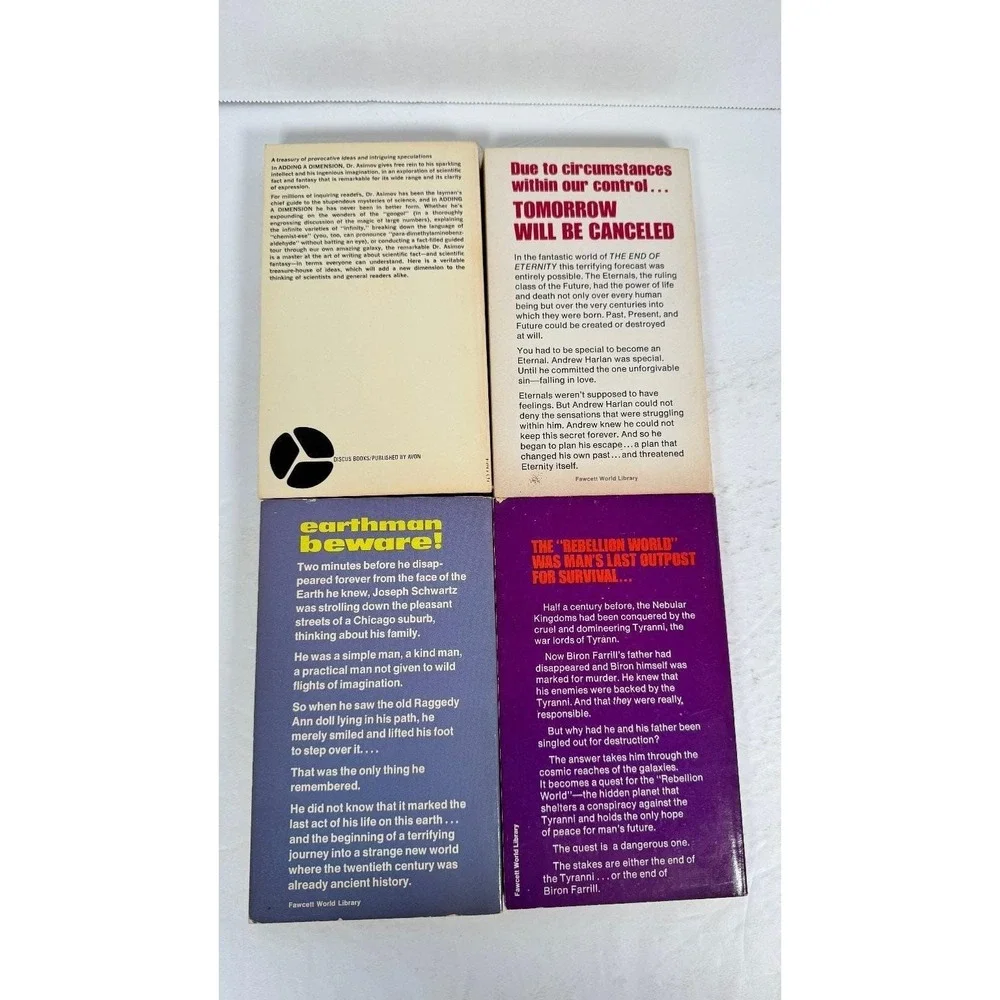 Isaac Asimov Sci-Fi & Nonfiction Paperback Lot 4 Books Avon Fawcett Vintage‎